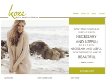Tablet Screenshot of getkoze.com